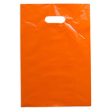 Medium Orange Plastic Carry Bags 255x380mm (Qty:100)