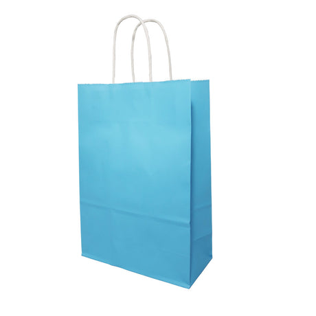 A5 Aqua Blue Paper Carry Bags 200x290mm (Qty:50)