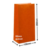 Paper Gift Bags Orange 130x260+80 no handles