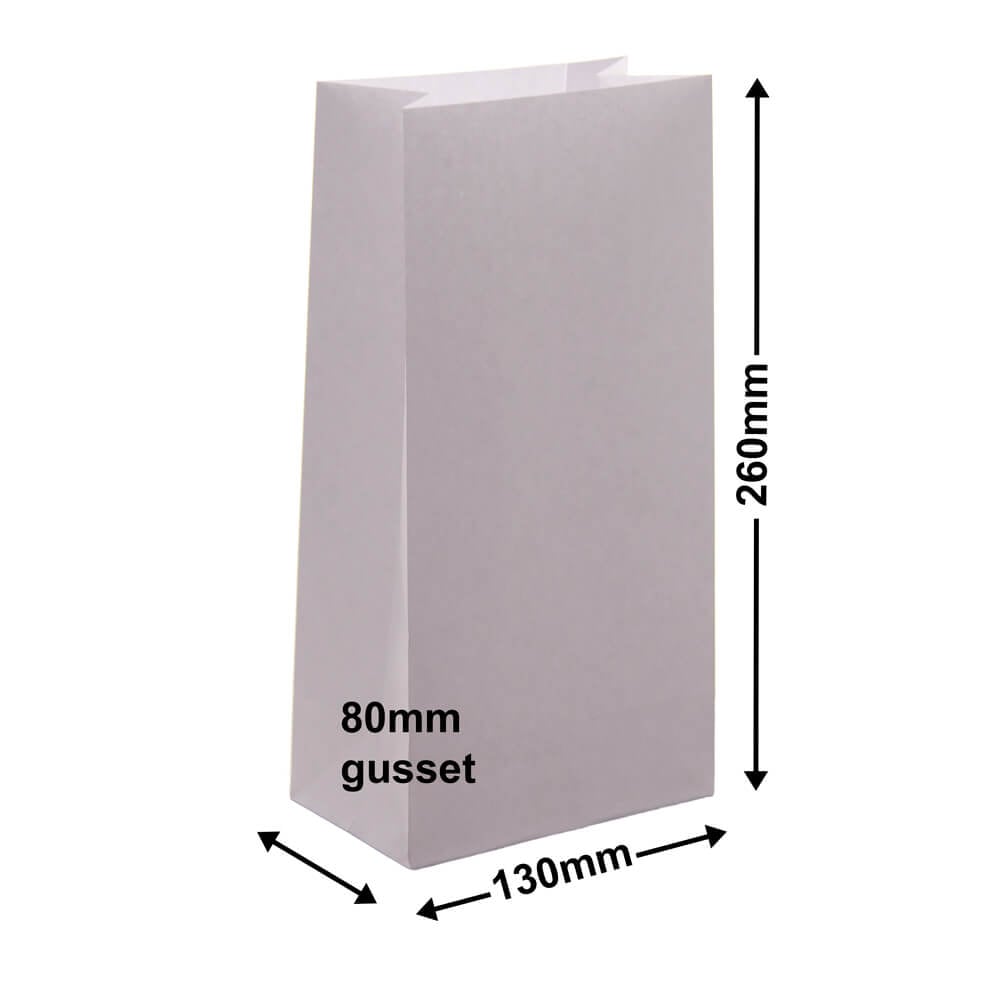Paper Gift Bags White 130x260+80 - no handles