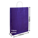 A3 Purple Paper Carry Bags 310x420mm (Qty:50)