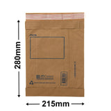Size 2 Jiffy Padded Mailing Bags 215x280mm (Qty:100)