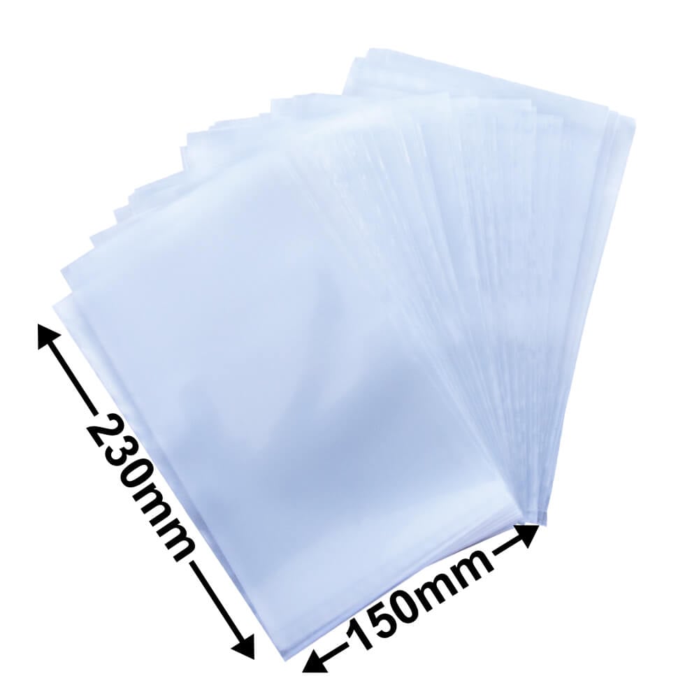 Heavy Duty Poly Bags 150x230mm 100µm (Qty:1000)
