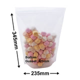 Clear Pouch Bags 235x345mm & 120mm Bottom Gusset (Qty:100)