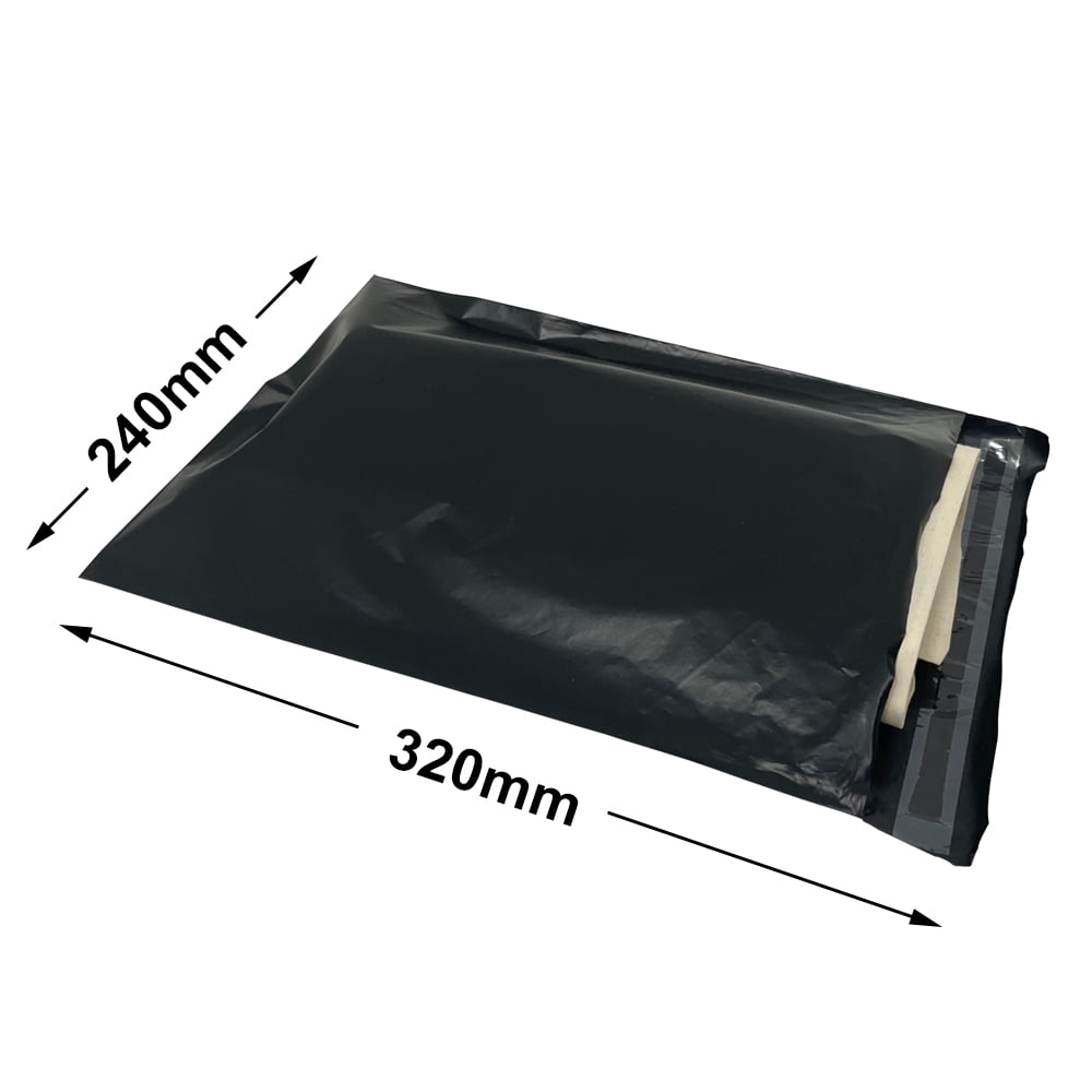 A4 Black Courier Air Bags 240x320mm 100% Recycled (Qty:100)