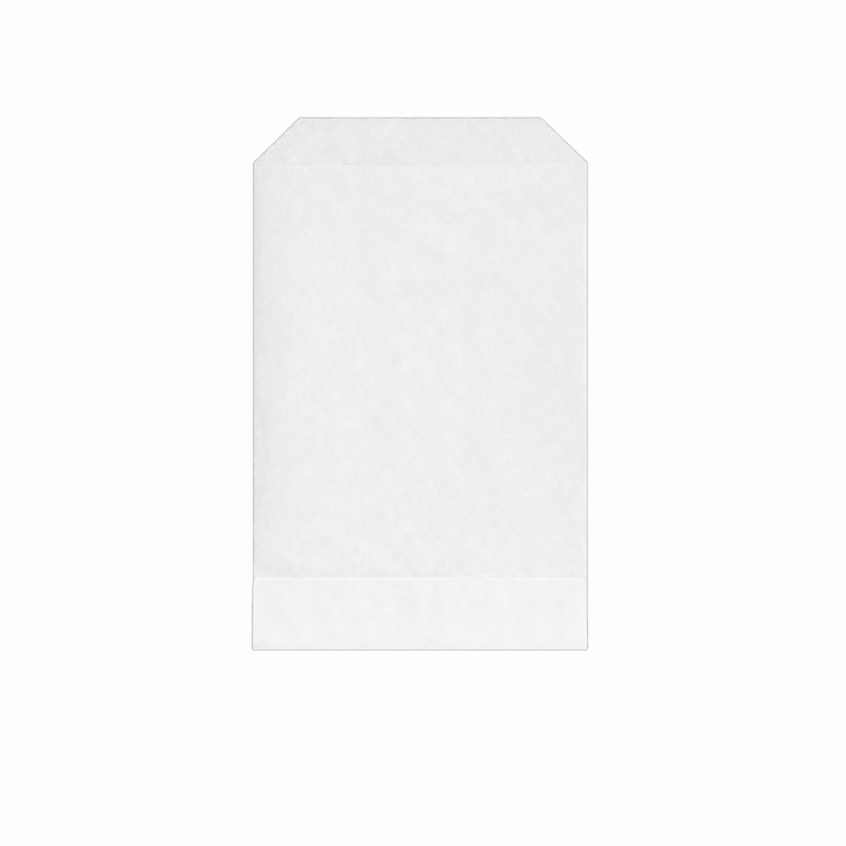 Quarter-size Flat White Paper Bags 100x125mm (Qty:1000)