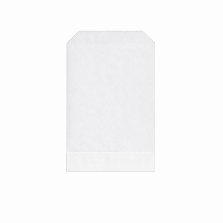 Quarter-size Flat White Paper Bags 100x125mm (Qty:1000)