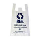QLD Compliant Medium White Singlet Checkout Bags 250x500mm (Qty:1000)