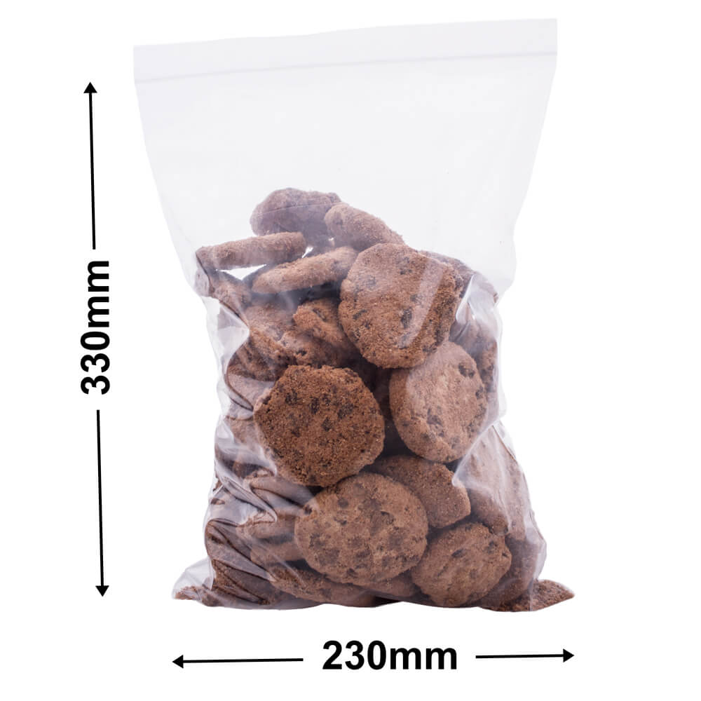 Resealable Press Seal Bags 230x330mm 75µm (Qty:1000)