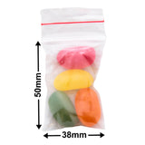 Resealable Press Seal Bags 38x50mm 50µm (Qty:1000)