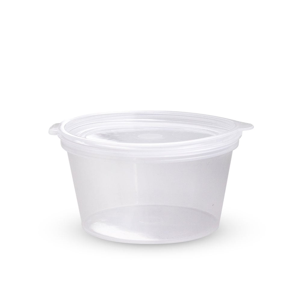 50ml sauce cup with hinged lid
