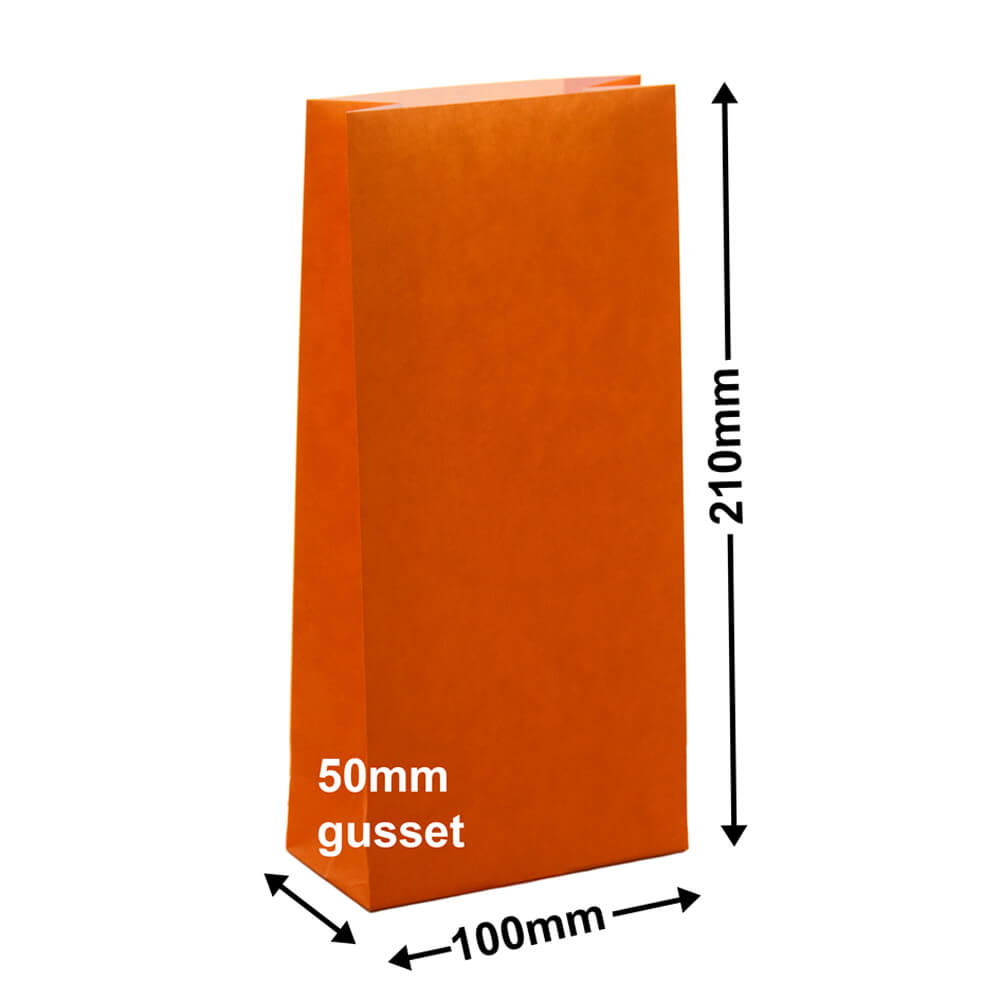 Paper Gift Bags Orange 100x210+50 - no handles