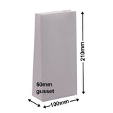 Paper Gift Bags White 100x210+50 - no handles