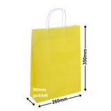 A4 Yellow Paper Carry Bags 260x350mm (Qty:50)