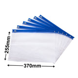 Plastic Zipper Document Bags 255x370mm (Qty:25)