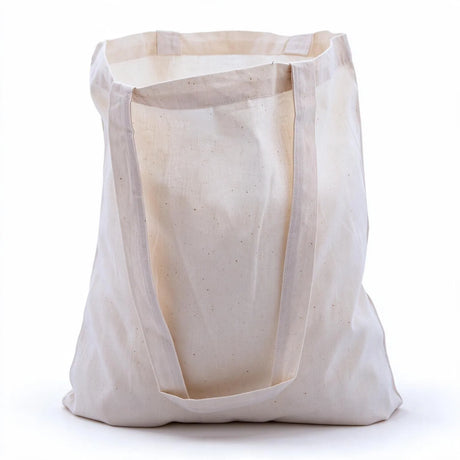 Two Long Handle Calico Bags 420x380mm | Natural Calico (Qty:50)