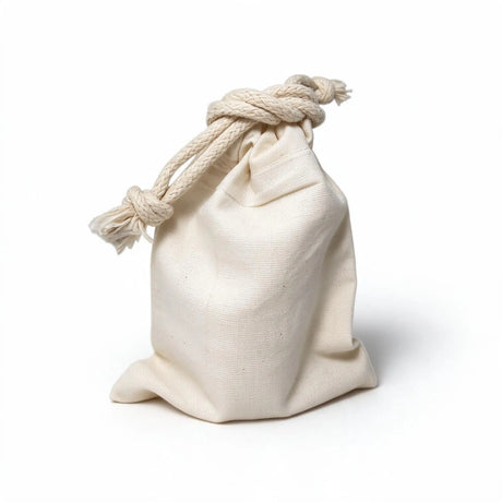 Drawstring Calico Bags 120x80mm | Natural Calico (Qty:50)