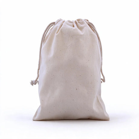 Drawstring Calico Bags 210x150mm | Natural Calico (Qty:50)