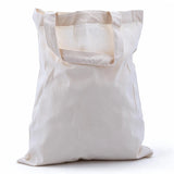 two handle calico bags 380x300mm | natural calico, front view