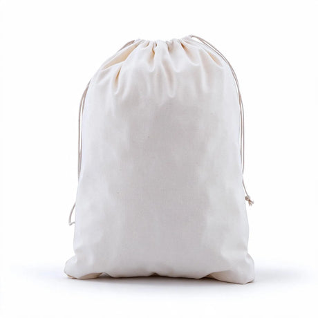 Drawstring Calico Bags 400x300mm | Natural Calico (Qty:50)