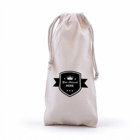 Printed Baby Calico Drawstring Bags 200x100mm 1 Colour 1 Side