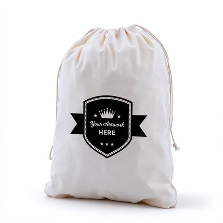 Custom Print Large Calico Carry Bags 1 Colour 1 Side 400x300mm