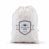 custom print large calico carry bags 3 colours 2 sides 400x300mm, front view