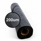 builders film centrefold roll - black - 200µm - 1m opening to 2m, front view