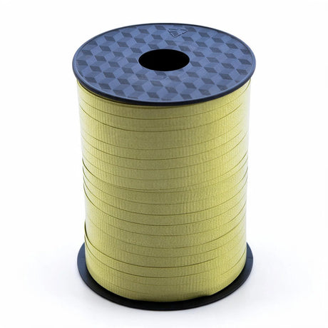 curling ribbon olive 5mm wide x 457m per roll, front view