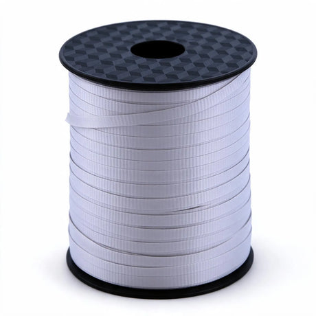 curling ribbon silver 5mm wide x 457m per roll, front view