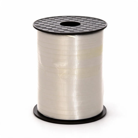 curling ribbon white 5mm wide x 457m per roll, front view