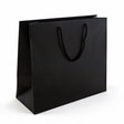 black boutique rope handle gloss bags 510x400mm, front view