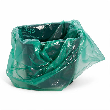 green degradable bin liners 82 litre 810x950mm, front view