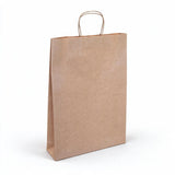 brown paper carry bags 340x480mm, front view