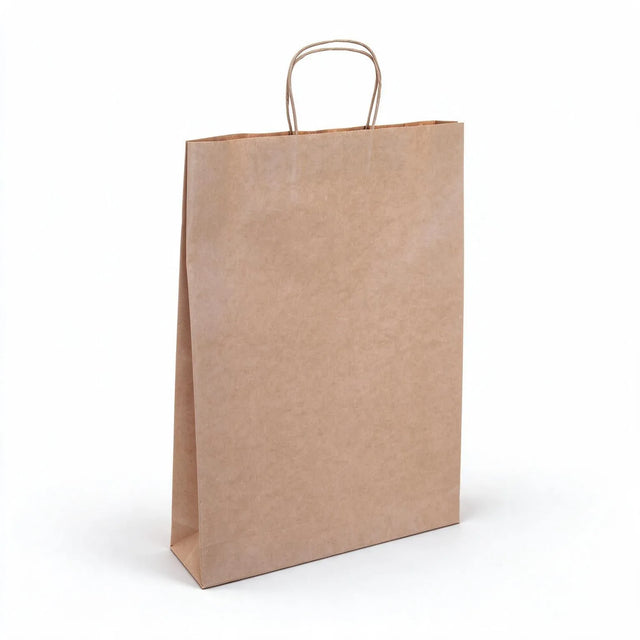 brown paper carry bags 340x480mm, front view