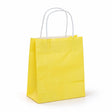 yellow paper carry bags 180x200mm, front view