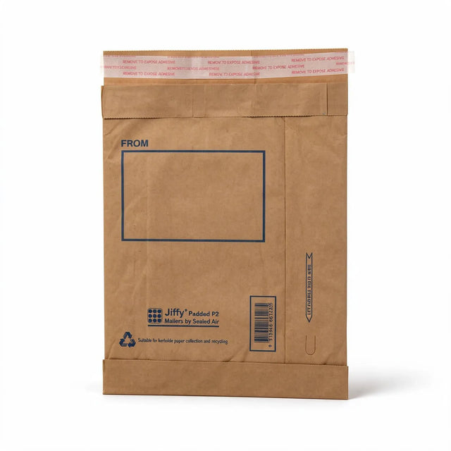 size 2 jiffy padded mailing bags 215x280mm, front view