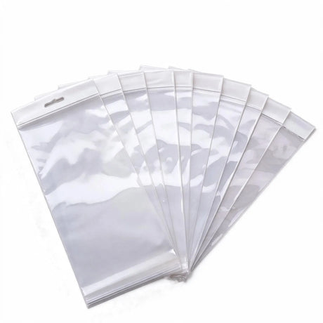Hangsell Bags with White Headers 250x125mm 35µm (Qty:100)
