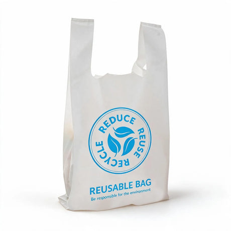 Medium White Singlet Checkout Bags 250x500mm (Qty:1000)