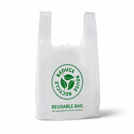 Small White Singlet Checkout Bags 200x400mm (Qty:1500)