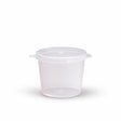 25ml sauce cup with hinged lid, front view