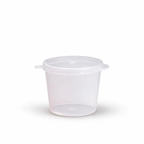 25ml sauce cup with hinged lid