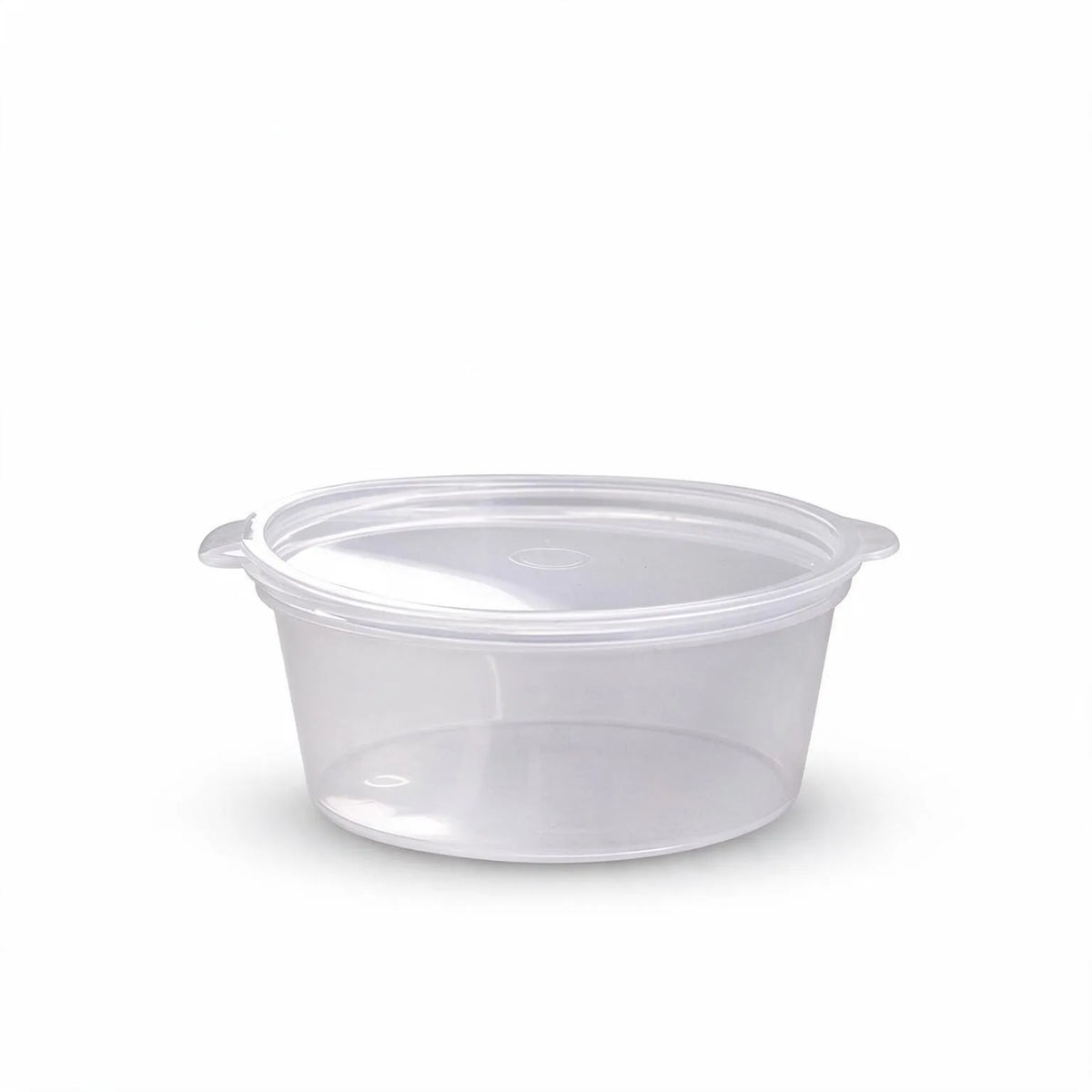 35ml sauce cup with hinged lid, front view