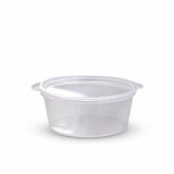 35ml sauce cup with hinged lid, front view