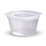 50ml sauce cup with hinged lid, front view
