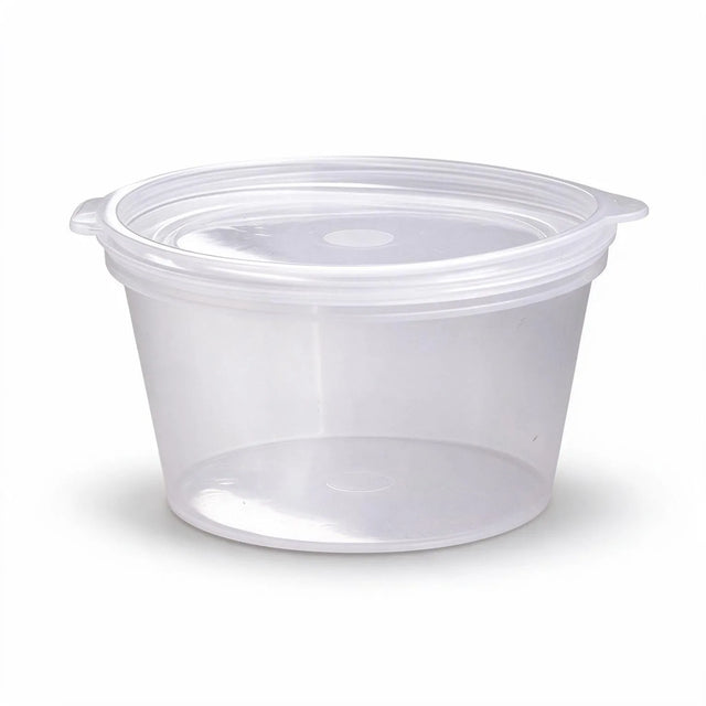 50ml sauce cup with hinged lid, front view