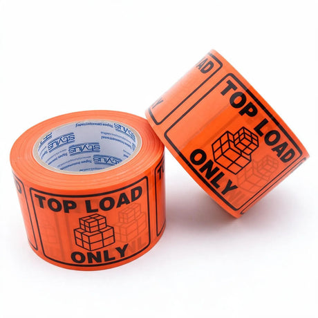 shipping labels: top load only, front view