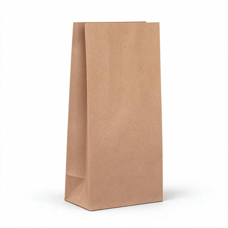 Brown Paper Grocery Bags Size 2, 130x260mm & 80mm Gusset (Qty:500)