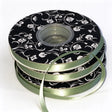 double sided satin ribbon sage 10mm wide x 30m per roll, front view