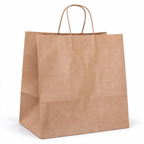Brown Takeaway Paper Carry Bags 350x320mm (Qty:100)